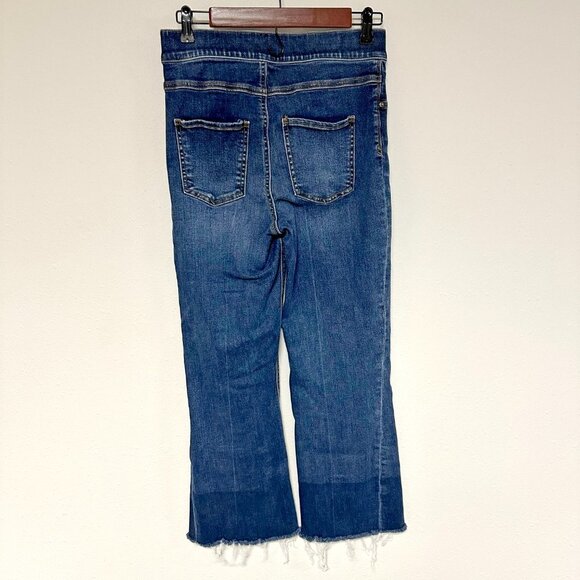 Spanx Cropped Flare Raw Hem Jeans - Picture 5 of 15